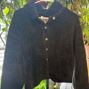 Women's Black Button-Up Jacket